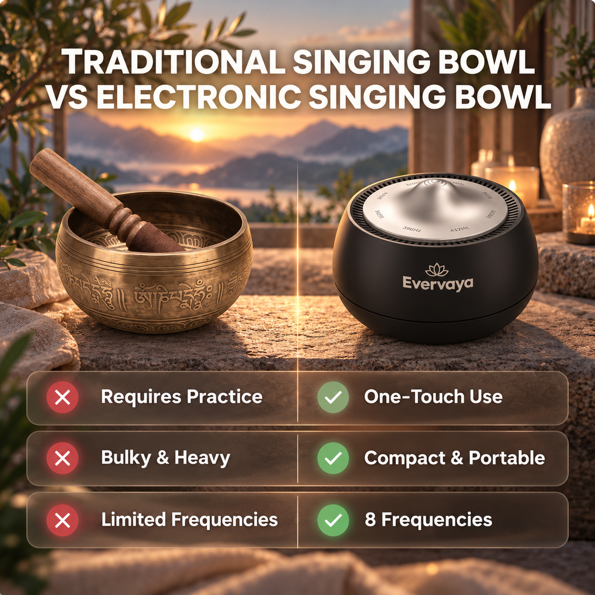 Evervaya™ Tibetan-Inspired Singing Bowl